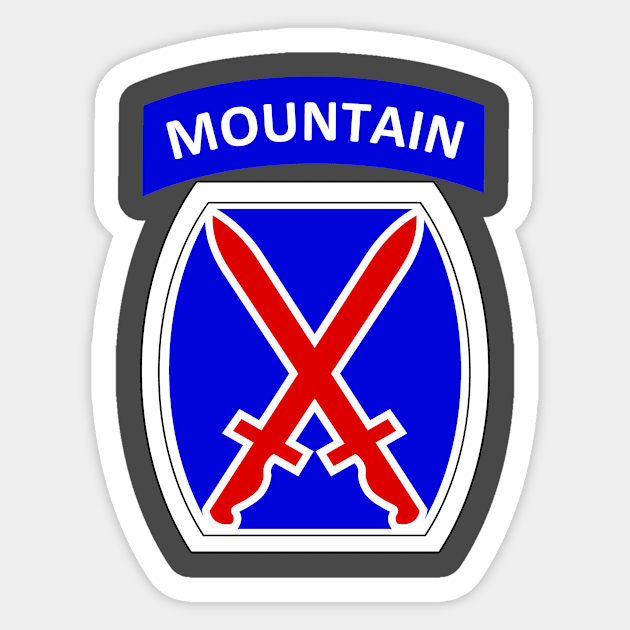 10th Mountain Division Logo Sticker by Spacestuffplus